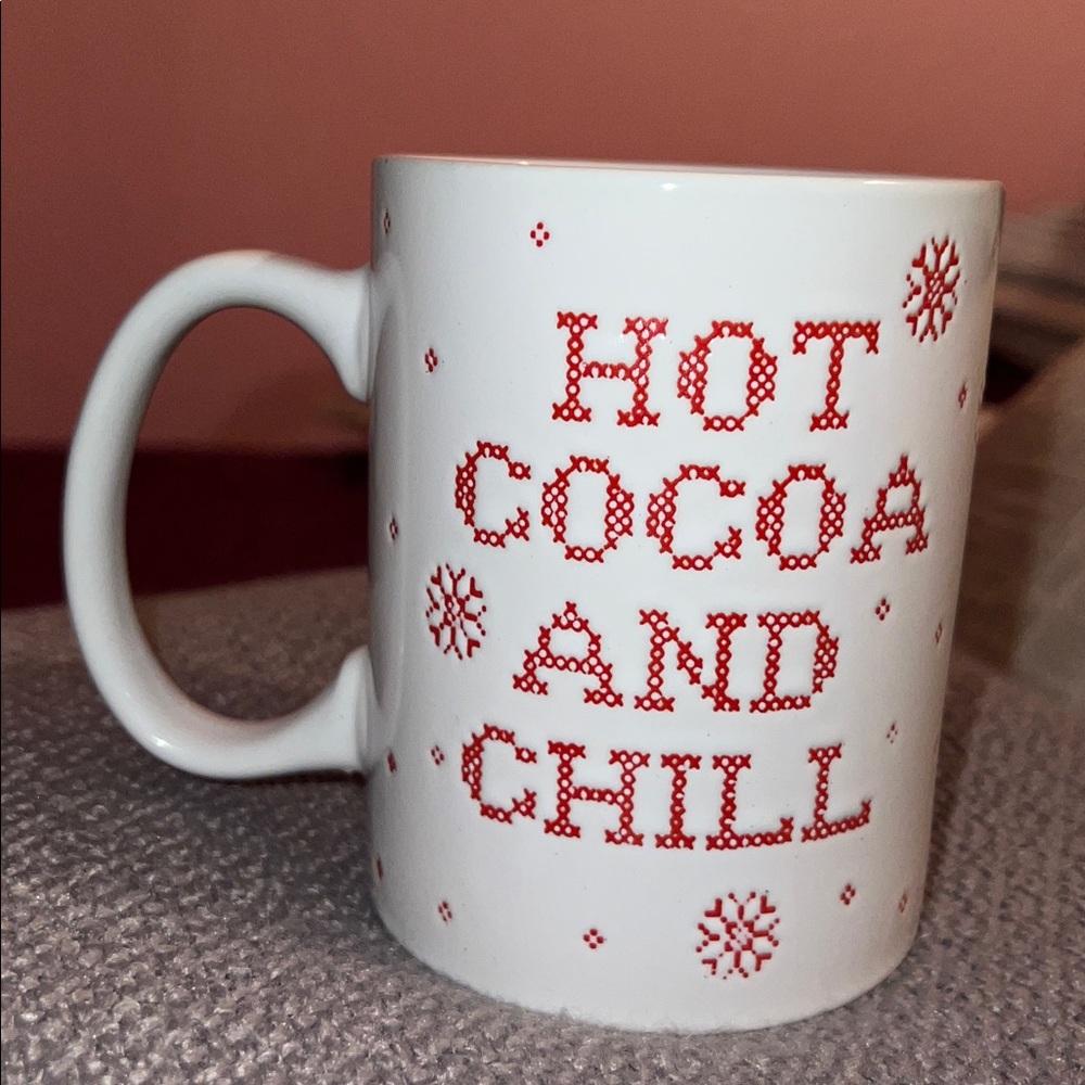 Coffee Mug Cup Hot Cocoa and Chill Snowflakes - World Market❄️☃️⛄️